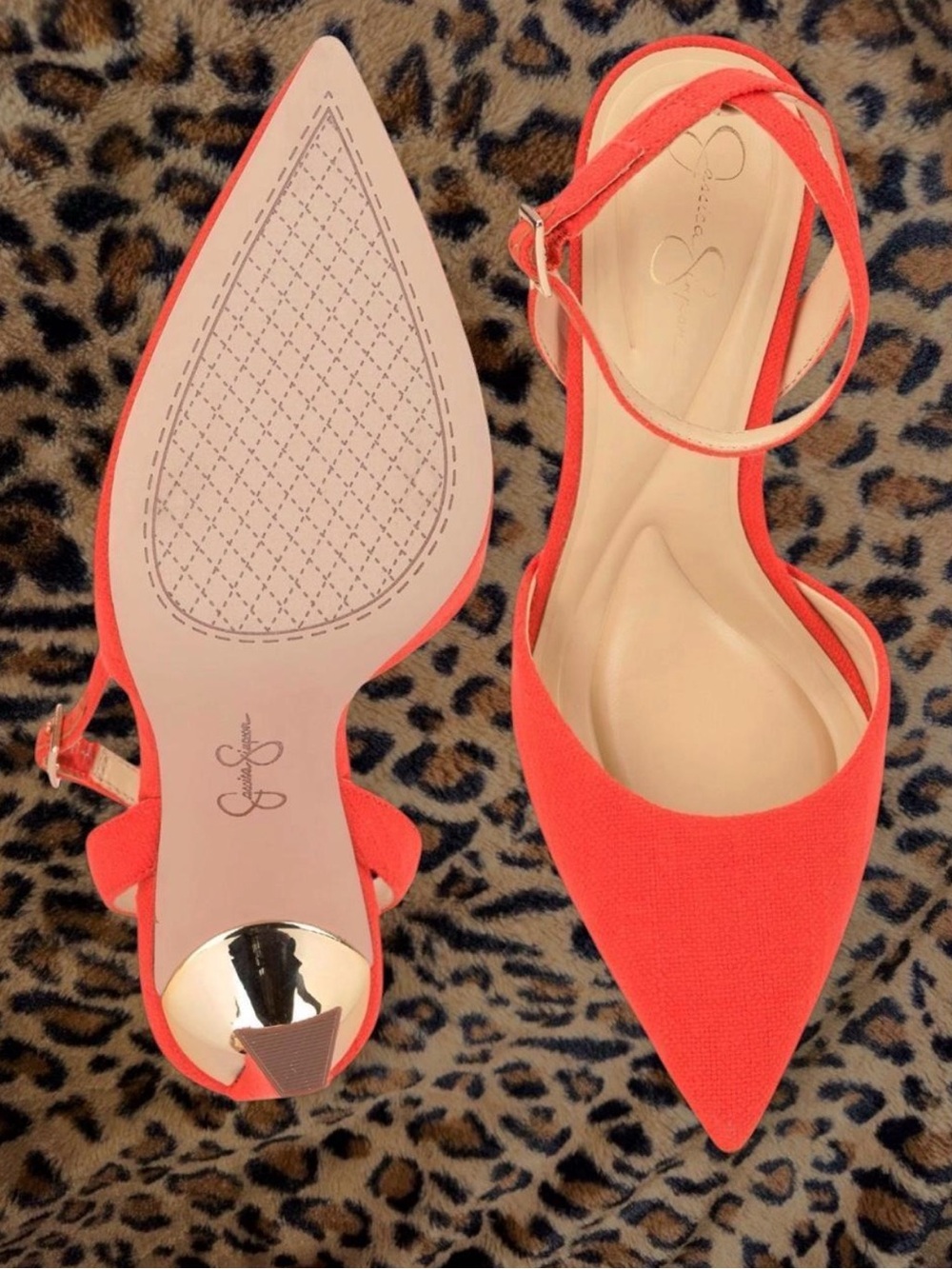 Jessica Simpson Coral Pointed-Toe Ankle Strap Heels